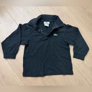 Lacoste Kids Black Long Sleeve Polo Shirt size 4